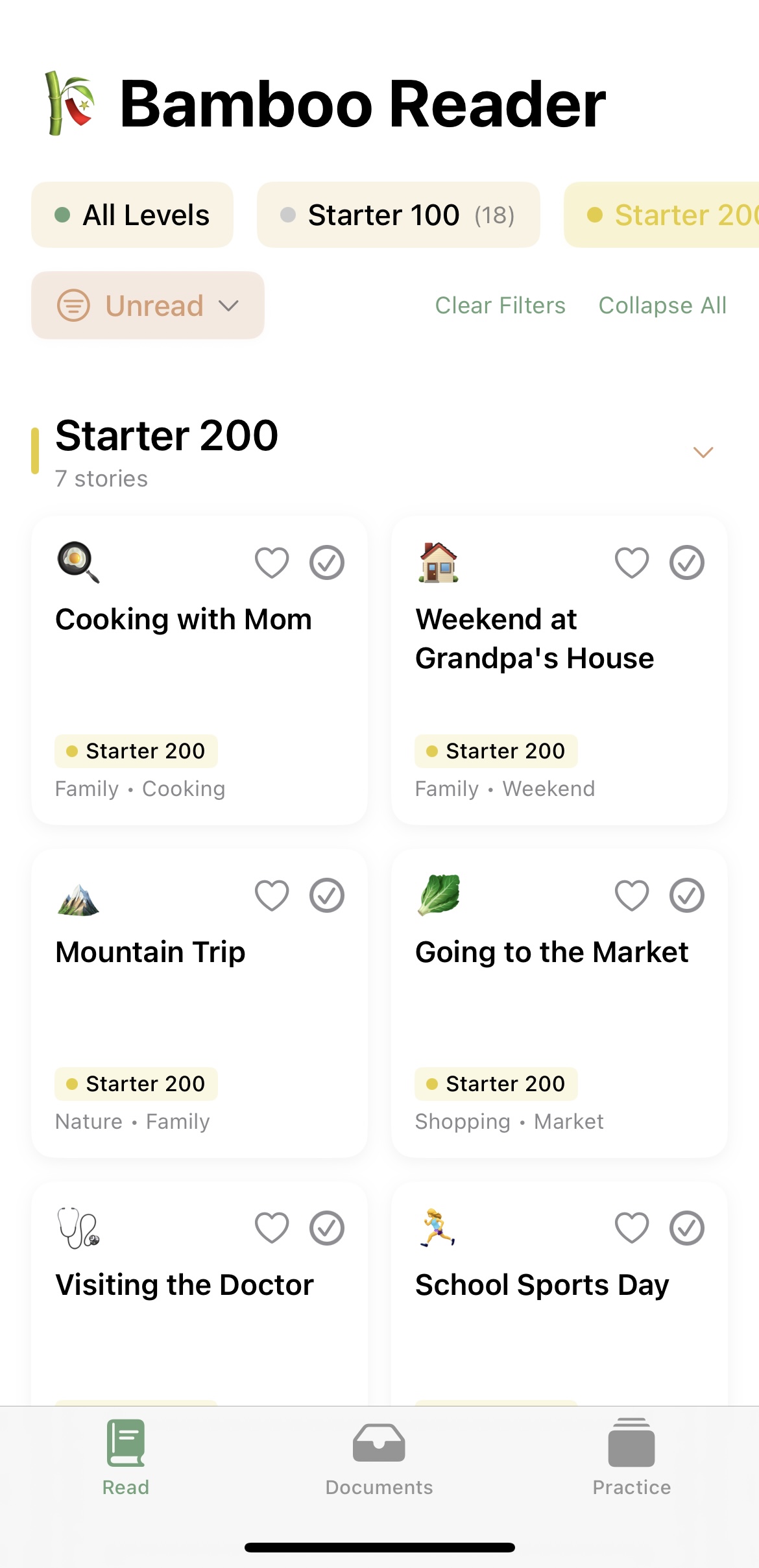 BambooReader app interface